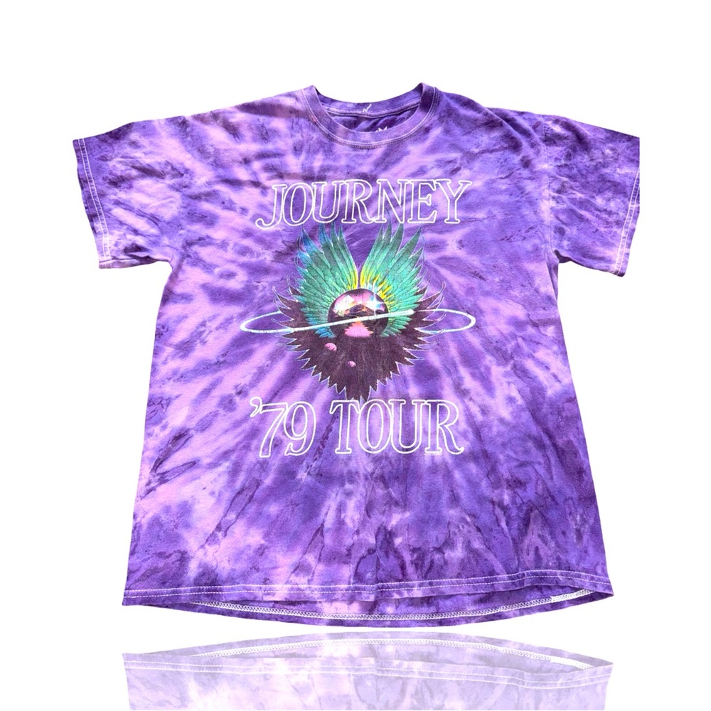 Journey 1979 World Tour Tie Dye Purple Tee: Adult Medium: Steve Perry: 80’s